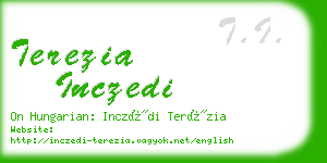 terezia inczedi business card